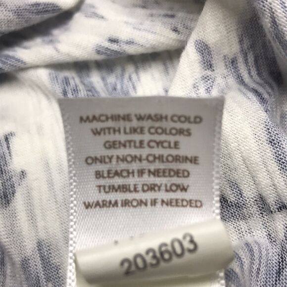 J.Jill White & Blue Floral Long Sleeved Top Size Medium - Picture 7 of 7